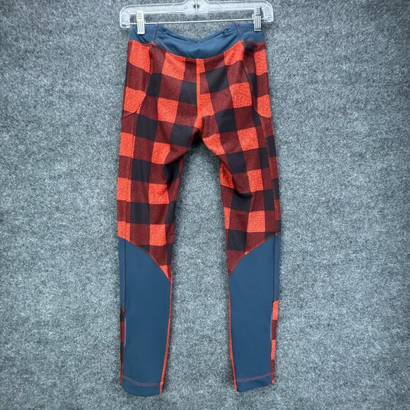 The North Face Flash Dry Leggings Womens Small Red Black 27" Back Pocket - Picture 6 of 14